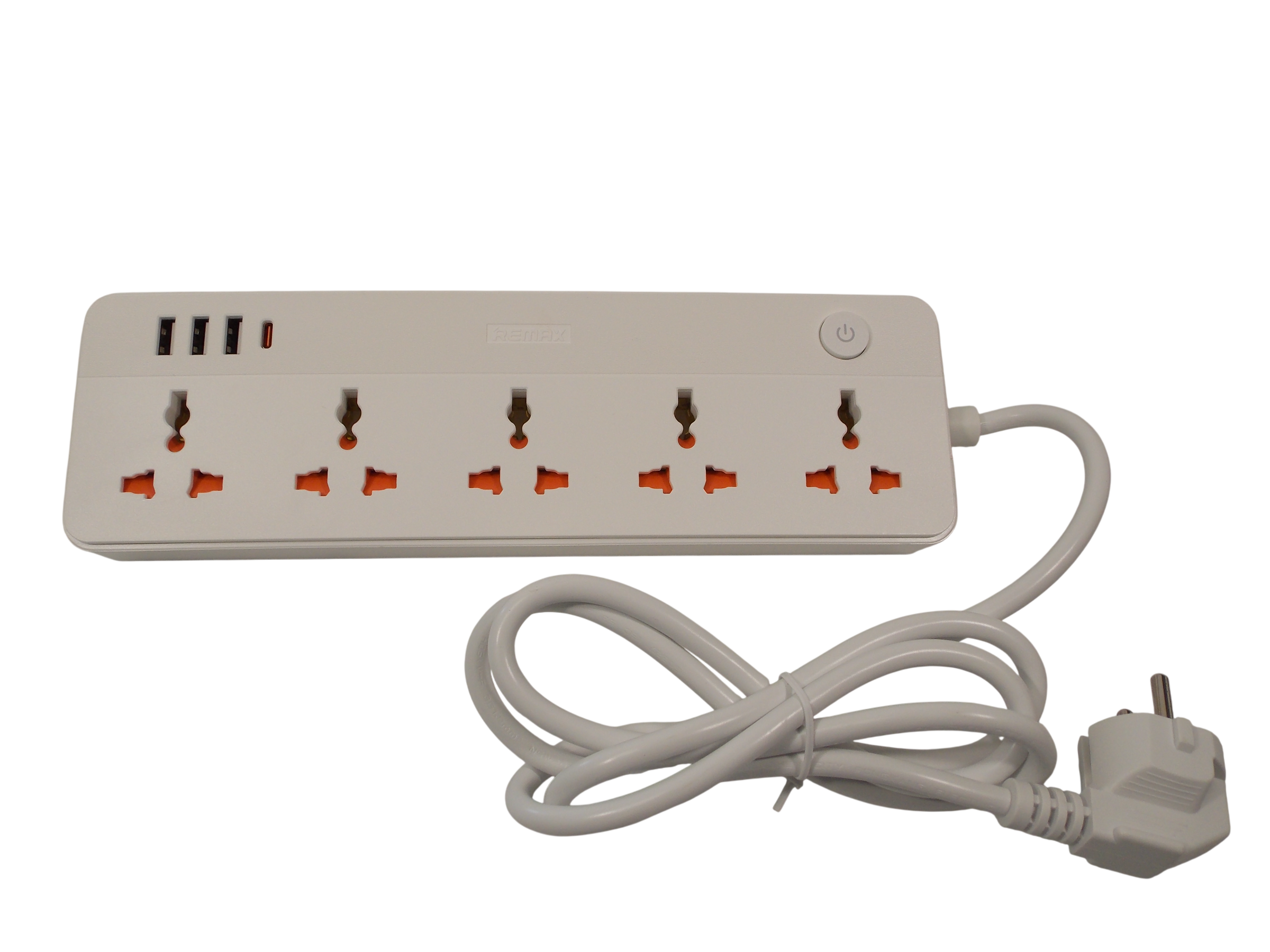 Сетевой удлинитель REMAX RP - U160 / 1.5 метра / 5 розеток / 3 порта USB   / 1 порт Type - C  