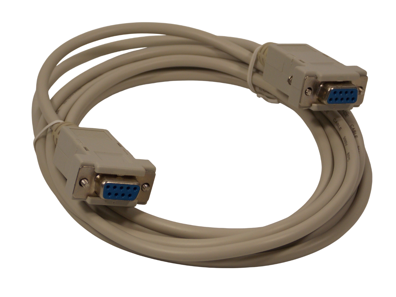 Шнур DB 9pin гнездо на DB 9pin гнездо / 3 метра / серый