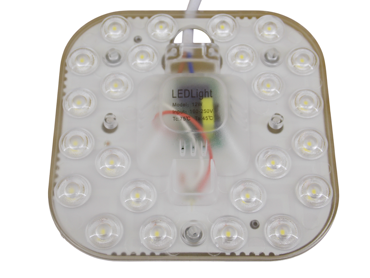 Светодиодный модуль квадратный  220В - 12Вт - 6500К - 24Led 