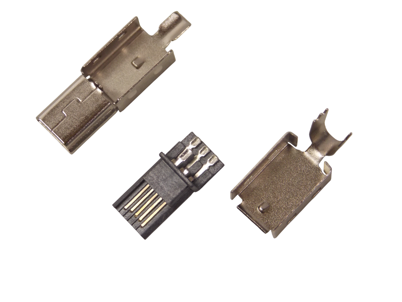 Штекер  USB mini 5pin разборный  на кабель 