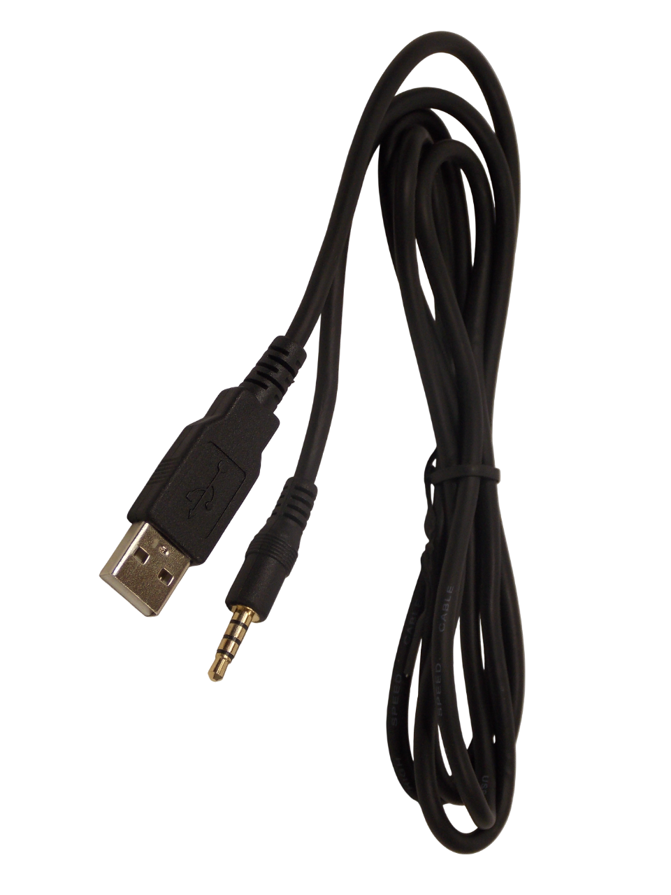 Шнур USB - А штекер на 3.5 мм mini- jack 4 контактный штекер / 1.5 метра / черный