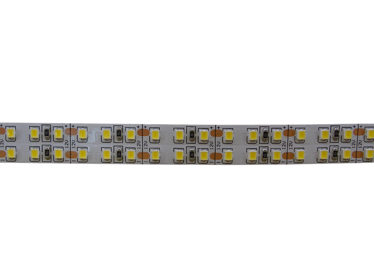 Светодиодная лента 12В -  240Led/м -  22Вт/м  белая 6000К двухрядная