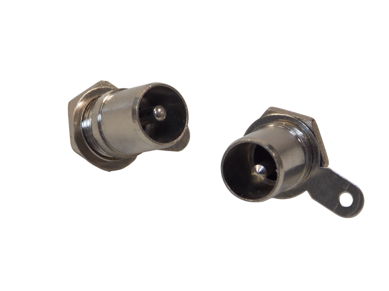 Штекер телевизионный  на панель  / металлический