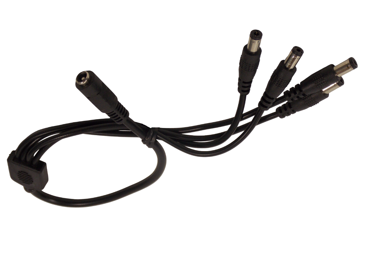 Шнур разветвитель питания  5.5*2.1мм гнездо на 4 штекера 5.5*2.1мм / 40см / черный