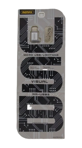 Переходник - адаптер Remax RA-USB2  microUSB  Lightning