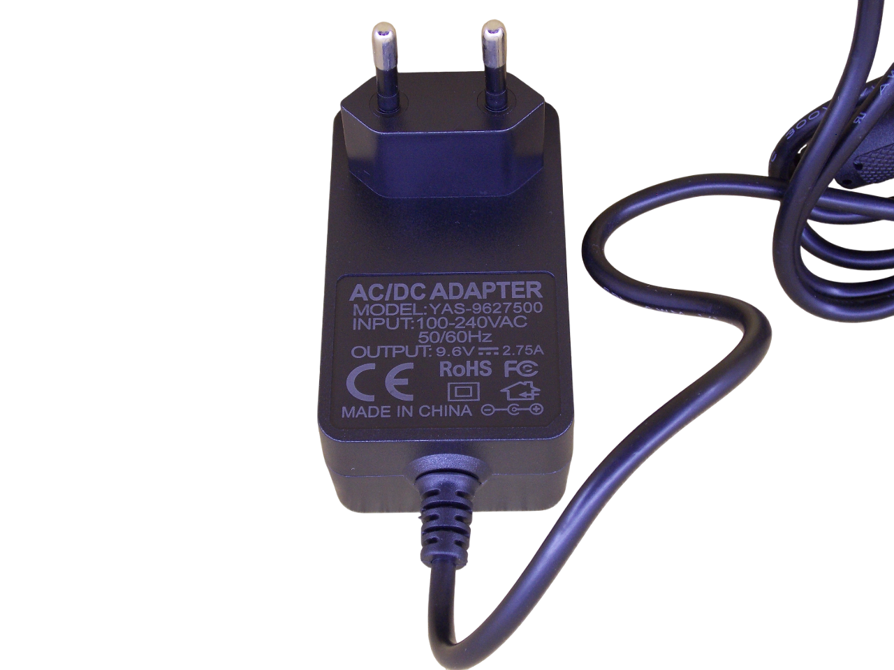 Блок питания для кассового аппарата 9.6В-2.75А размер штекера 3.5*1.35 мм