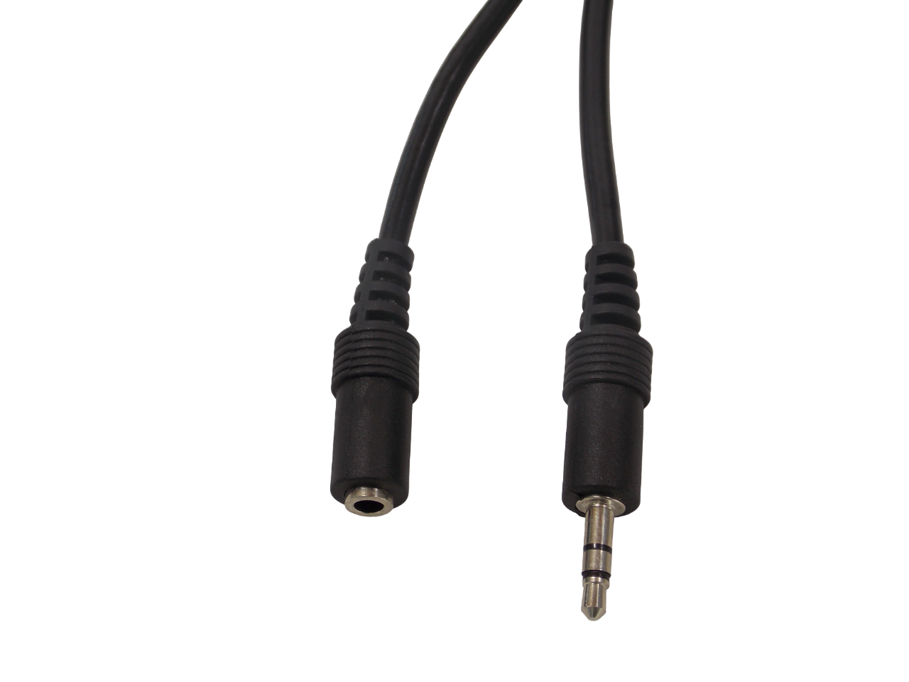 Шнур  jack 3.5мм стерео на  3.5мм   стерео гнездо   / 1.5 метра / черный 