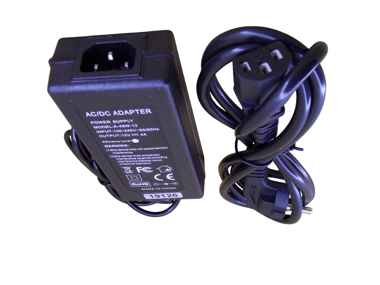 Блок питания 12В - 4A - 48Вт размер штекера 5.5*2.5мм