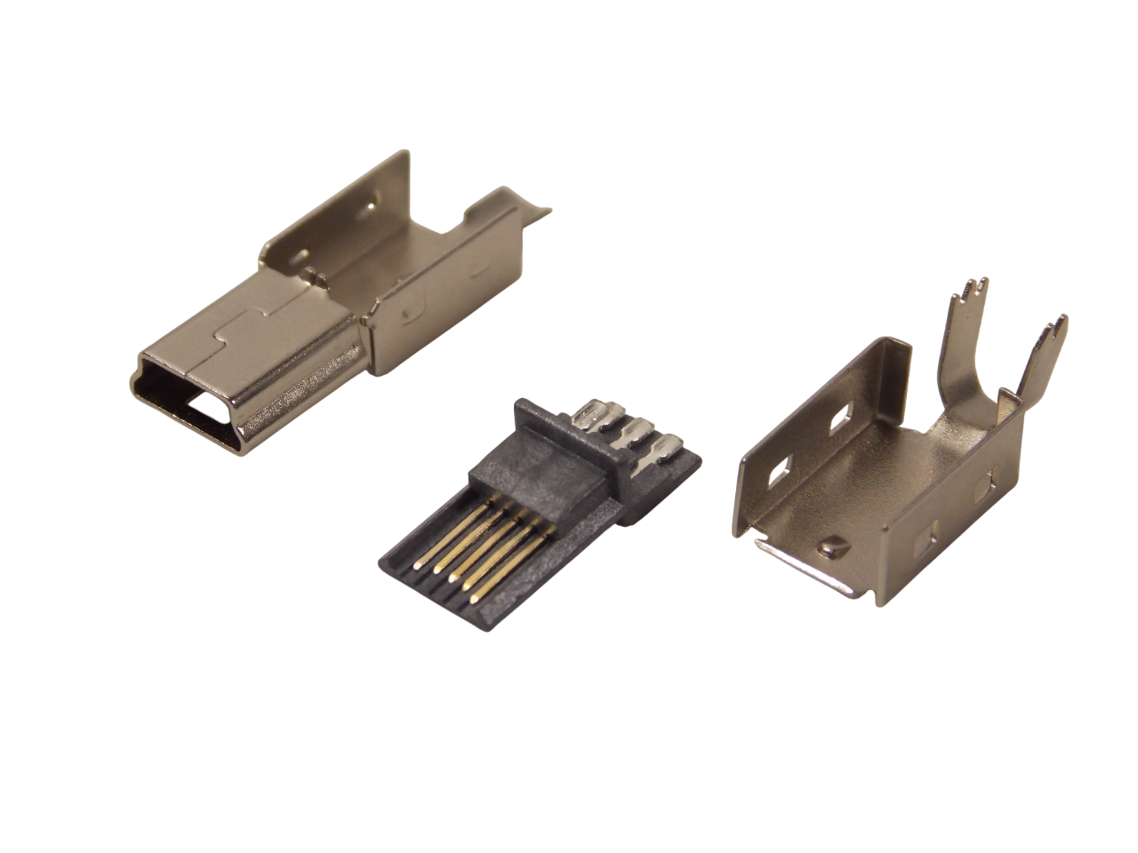 Штекер  USB mini 5pin разборный  на кабель 