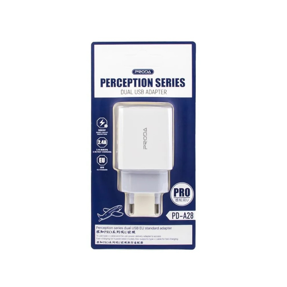 Зарядное устройство Proda  PD-A28 2USB 2,4A 
