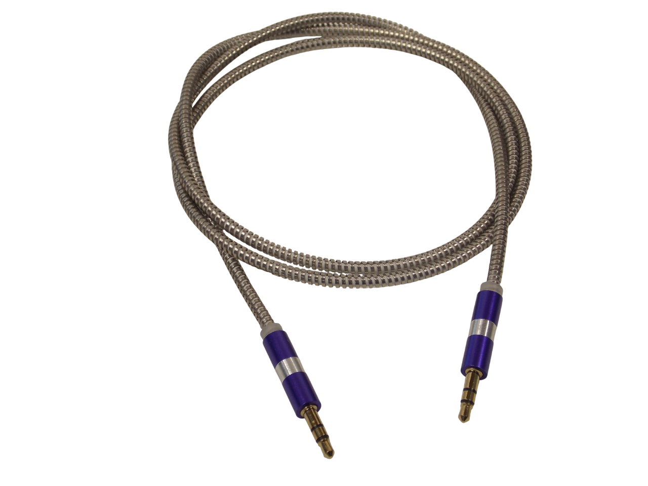 Шнур jack 3.5 мм стерео на jack 3.5 мм  стерео  с металлическим  покрытием  / 1метр