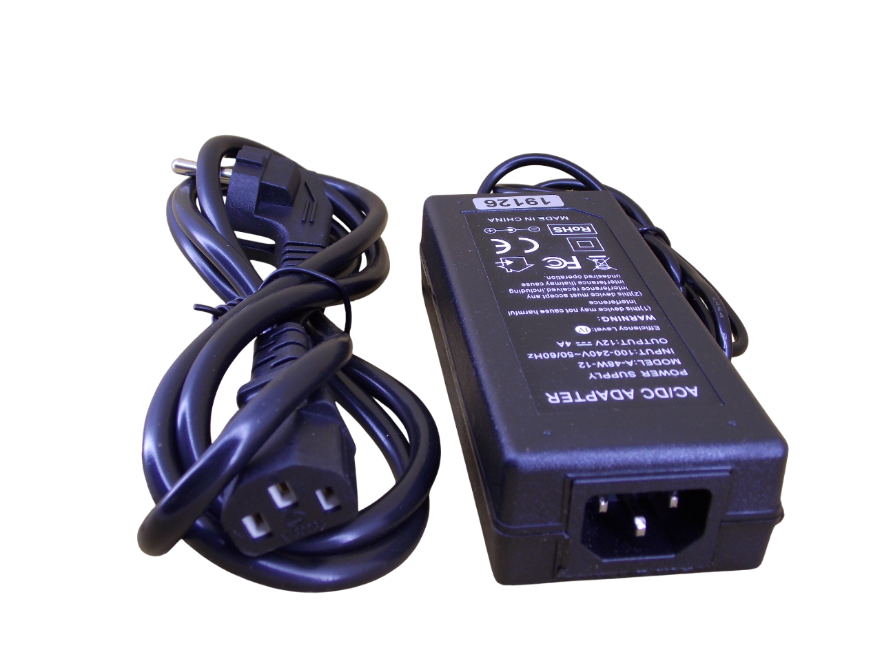 Блок питания 12В - 4A - 48Вт размер штекера 5.5*2.5мм