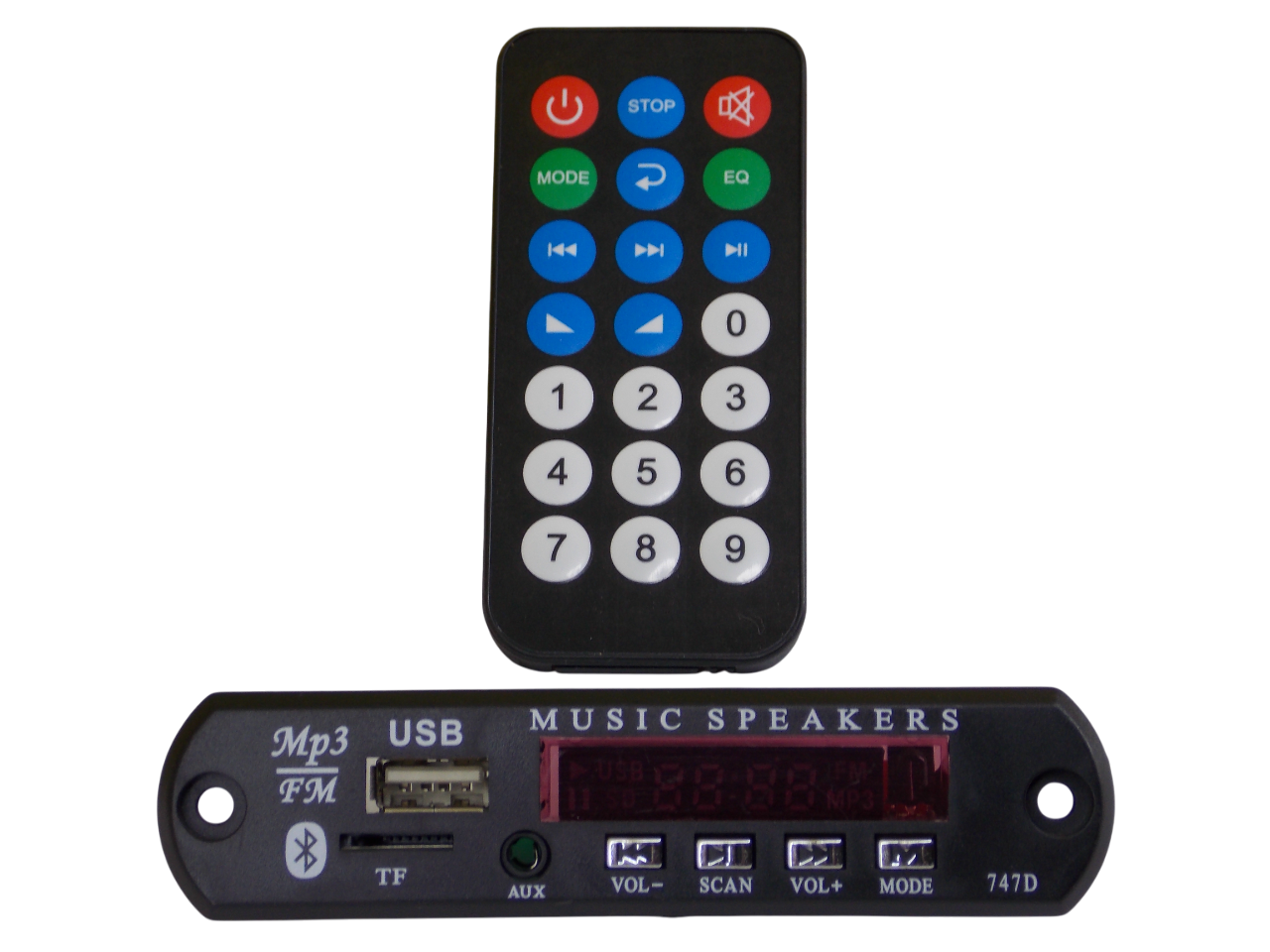 Встраиваемый Mp3, AUX, Bluetooth, FM плеер 12В 