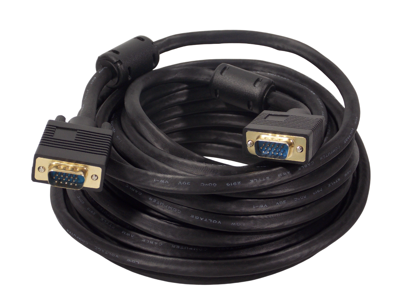 Шнур HDB15pin на HDB15pin  / литой / HQ с фильтром / 10 метров / черный