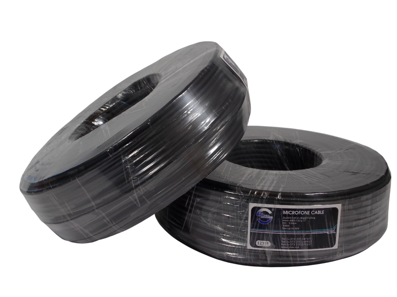 Кабель микрофонный  2 х 20 / 0.12мм / медный / стерео / 100 метров