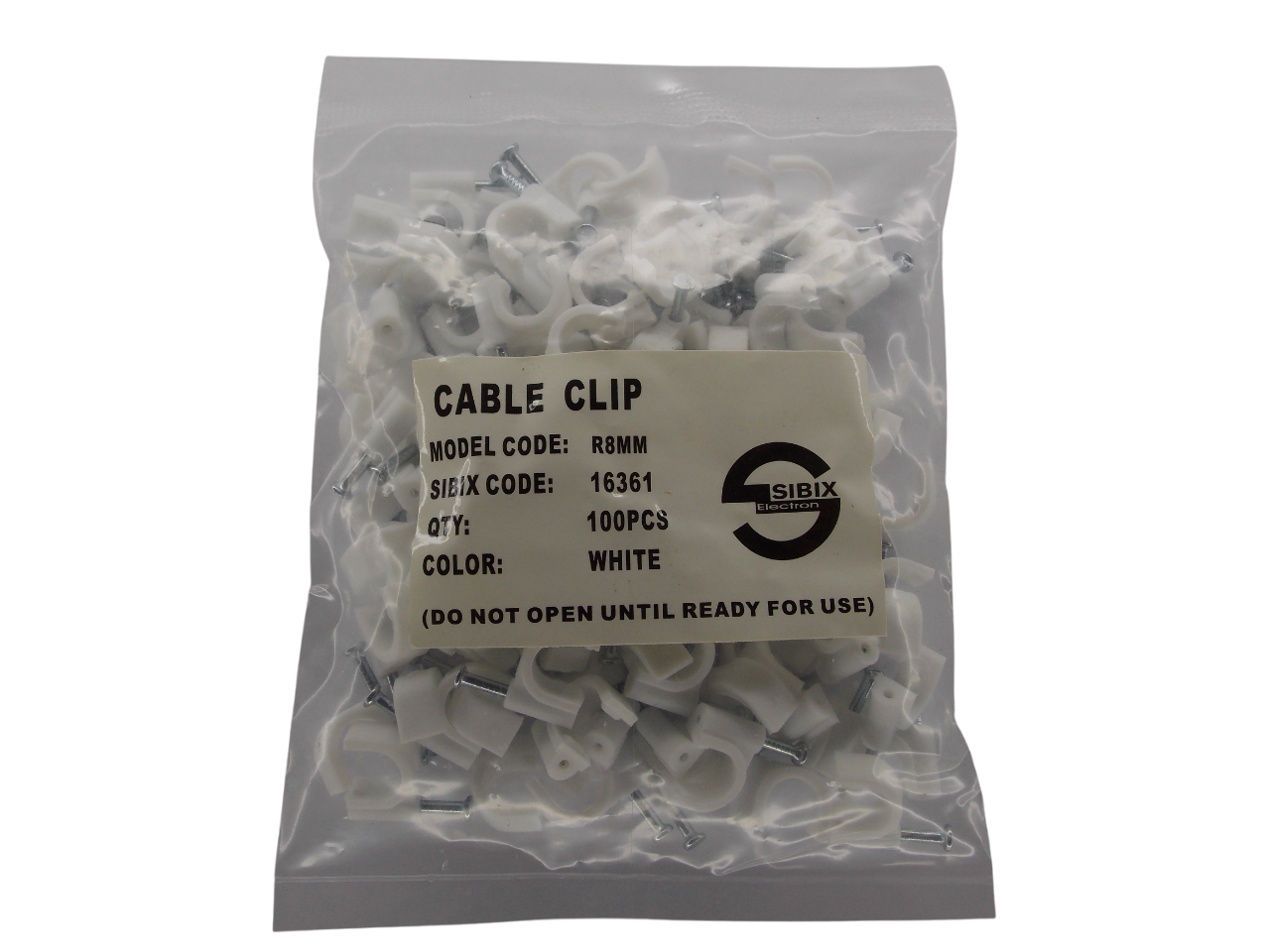 Крепёж для кабеля круглый 8мм / 100штук