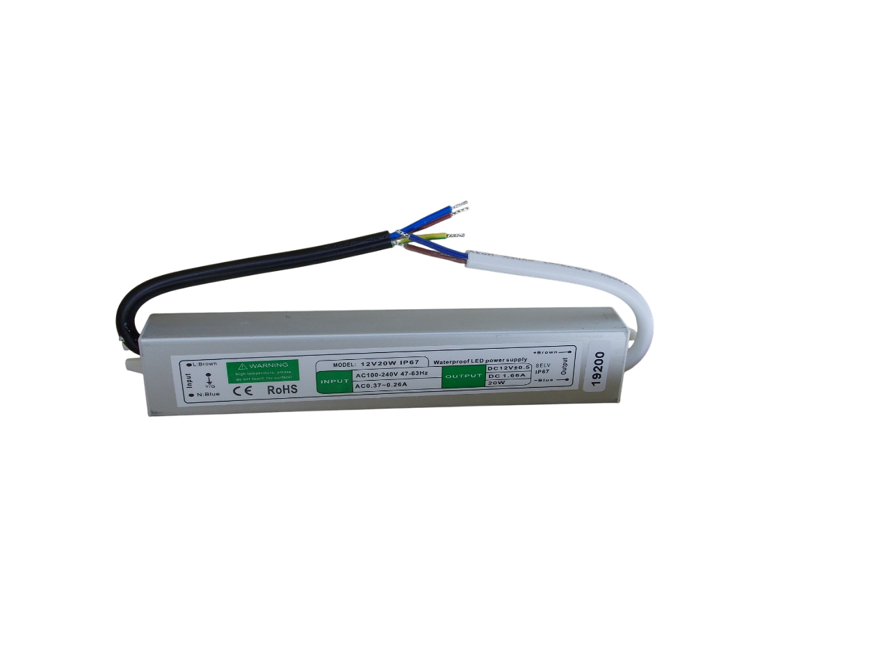 Блок питания 12В -1.67А - 20Вт  IP67