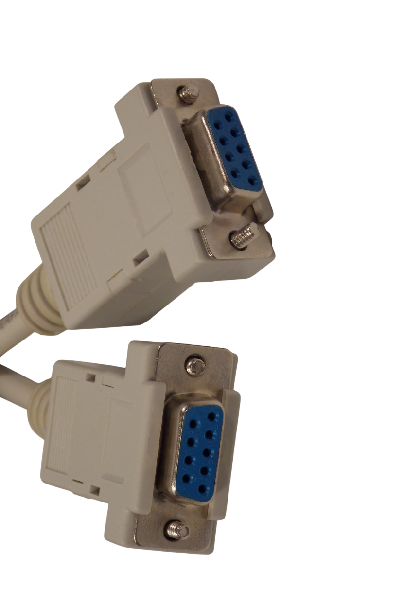 Шнур DB 9pin гнездо на DB 9pin гнездо / 3 метра / серый