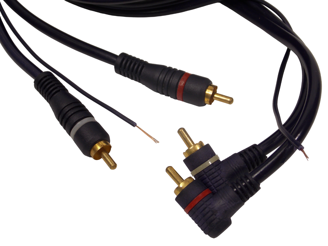 Автомобильный шнур 2 х RCA на 2 х RCA с  управляющим проводом