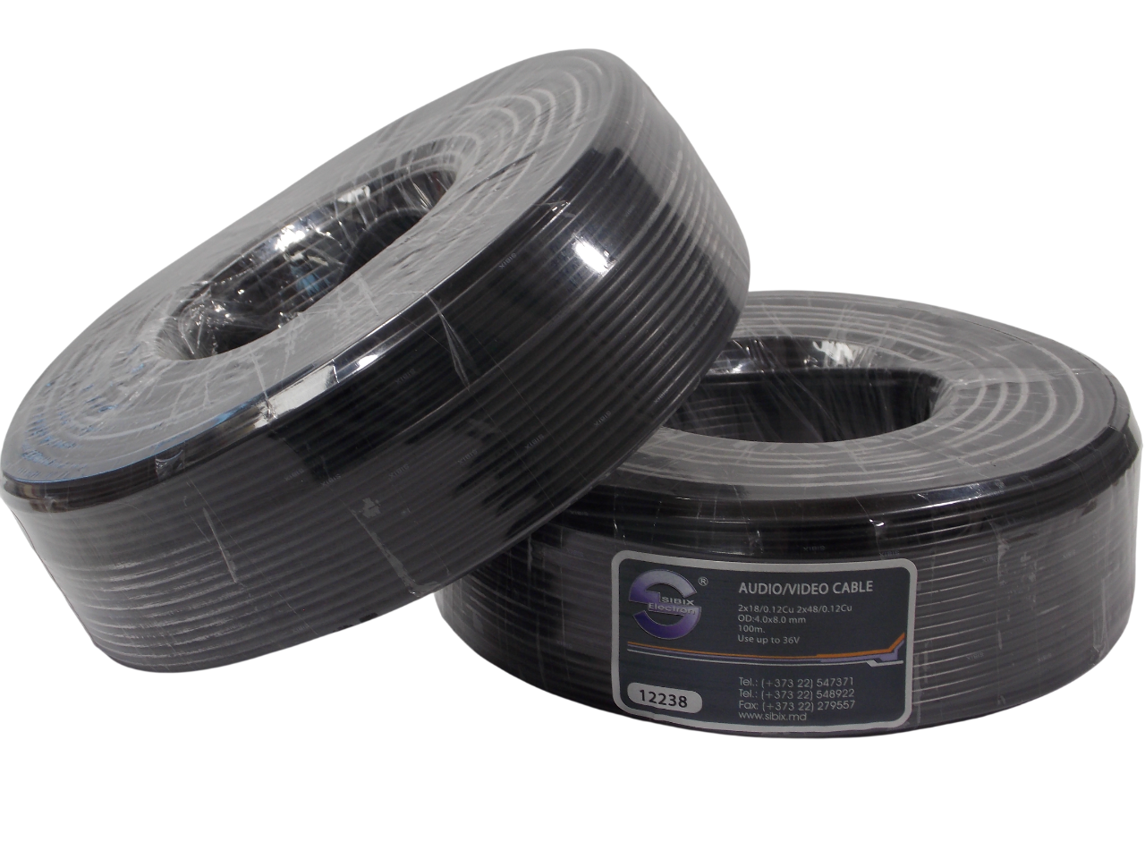 Кабель аудио - видео  2 х 18 / 0.12 мм / медный / экранированный / 100 метров