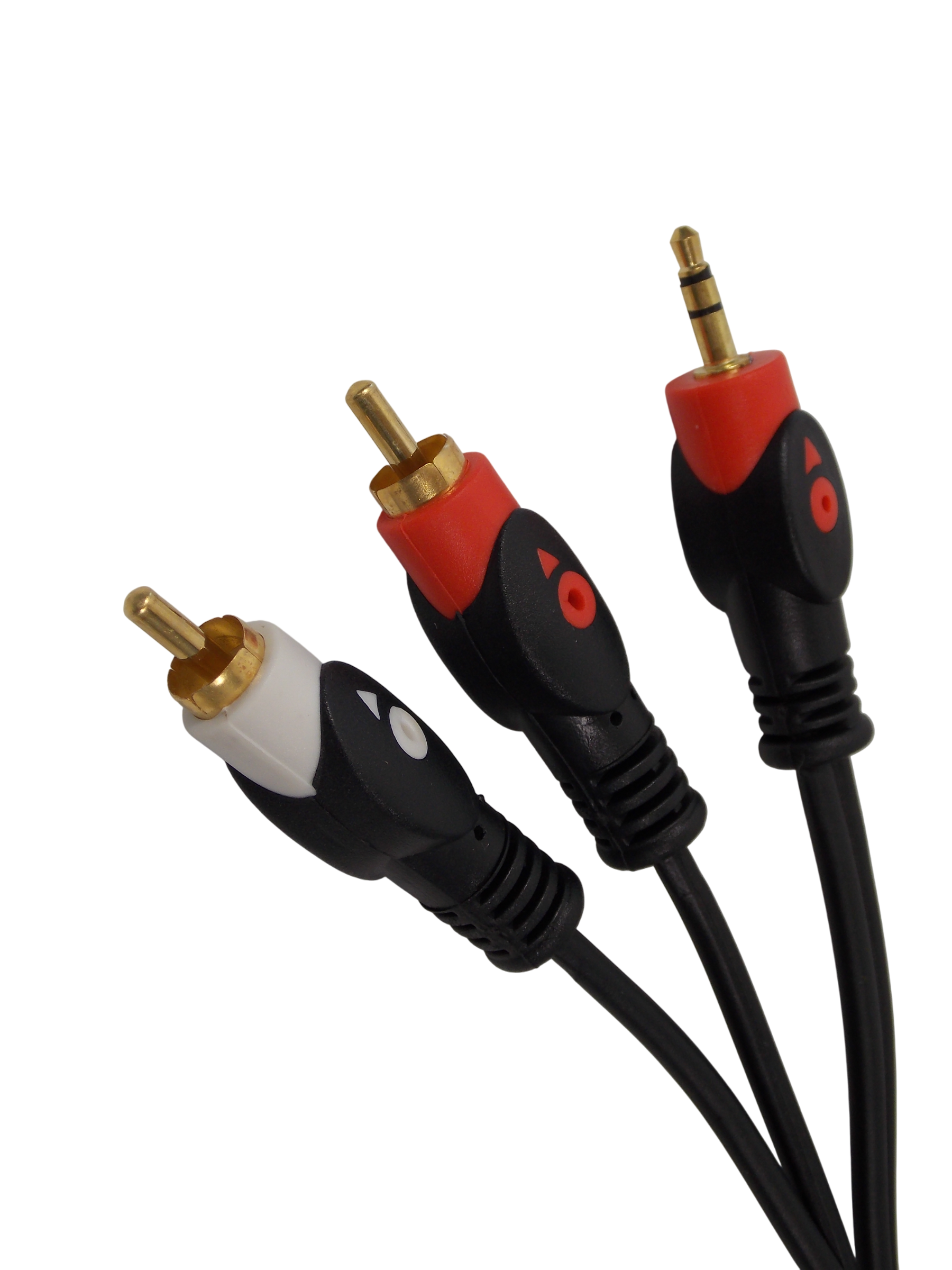 Шнур jack 3.5мм стерео  на 2 х RCA / 1.5 метра / черный 