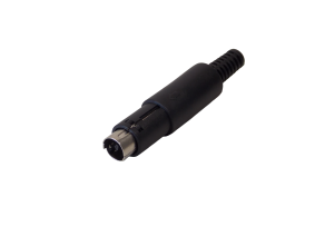 Штекер MINI DIN 5pin  на кабель под пайку / пластик
