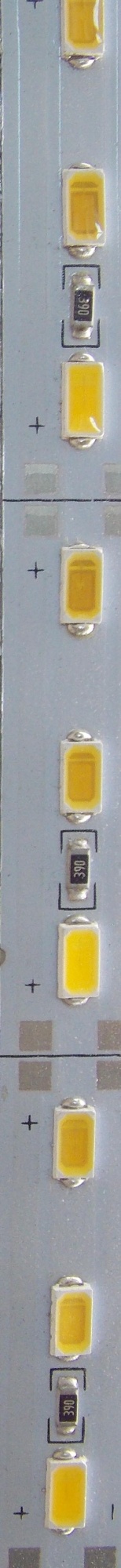 Светодиодная  линейка 12В - 72Led/m - 12Вт белая 3000К