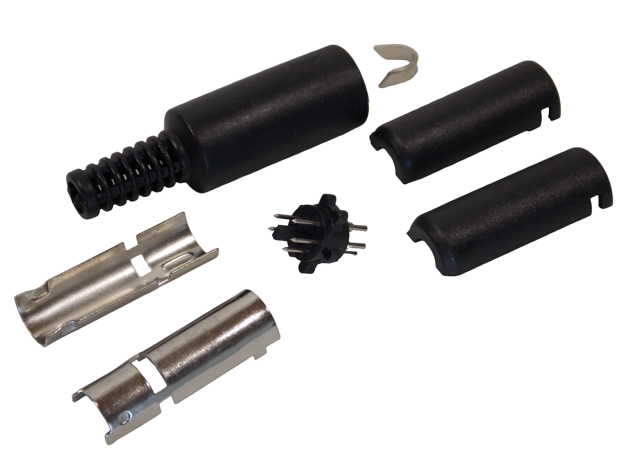 Штекер MINI DIN 5pin  на кабель под пайку / пластик