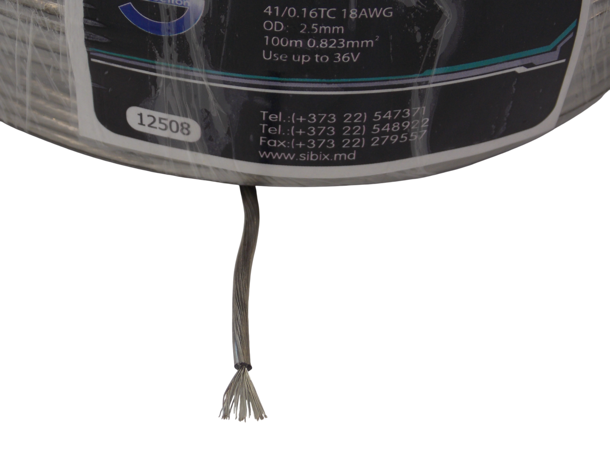 Кабель питания 41/0.16ТС 18AWG / 0.823 мм² / 100 метров