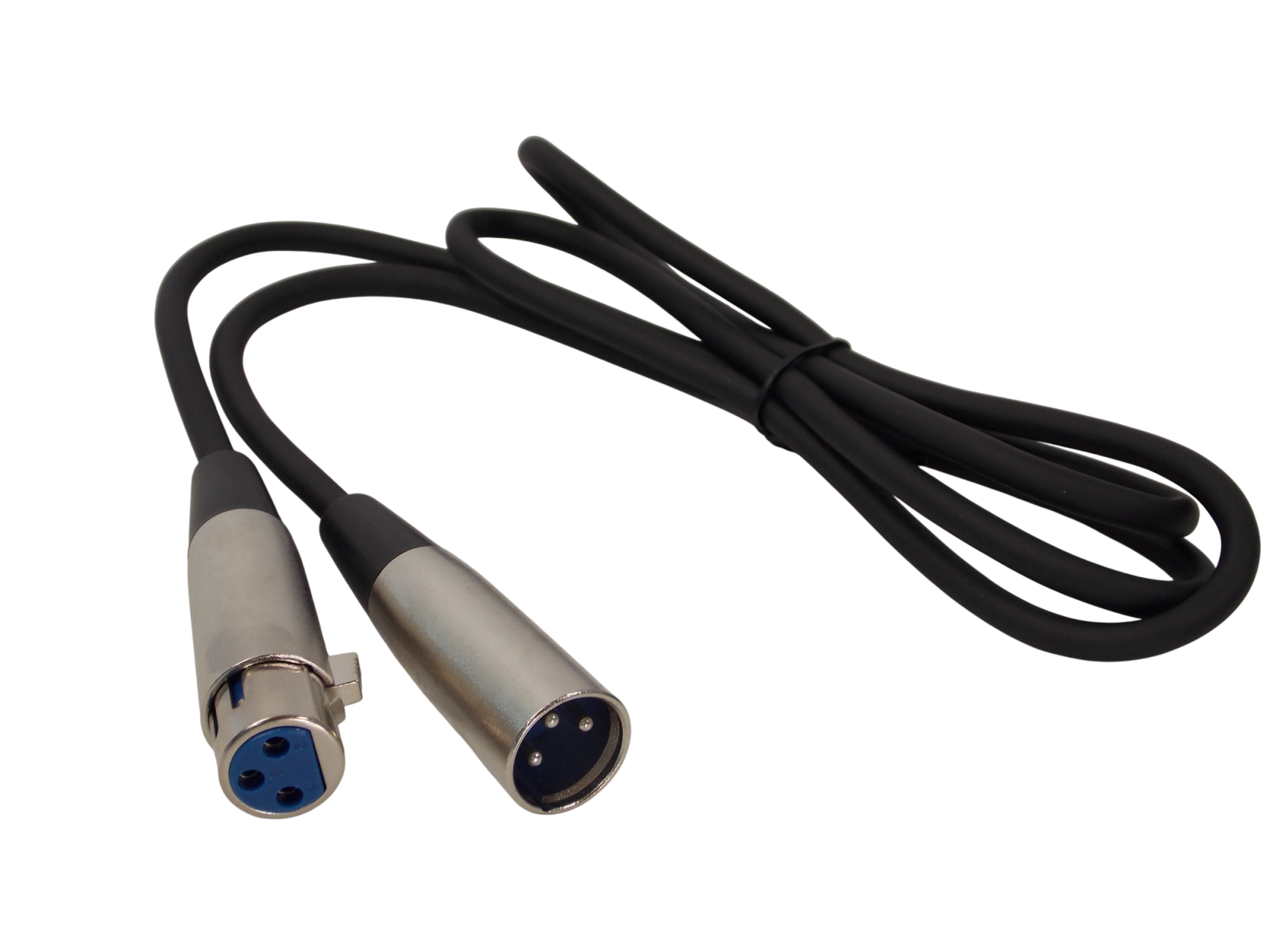 Шнур XLR 3pin микрофон штекер на  XLR 3pin микрофон гнездо / 1.5 метра / черный