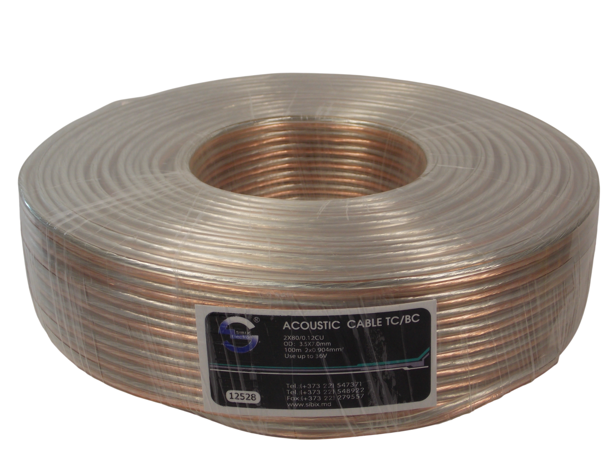 Кабель акустический TC/BC 2*80/0.12Cu / 2*0.904мм² / 100 метров 