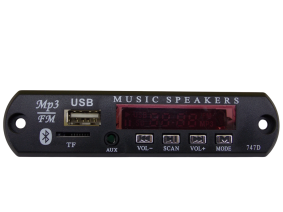 Встраиваемый Mp3, AUX, Bluetooth, FM плеер 12В 