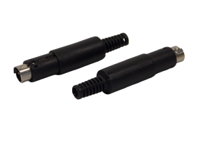 Штекер MINI DIN 5pin  на кабель под пайку / пластик