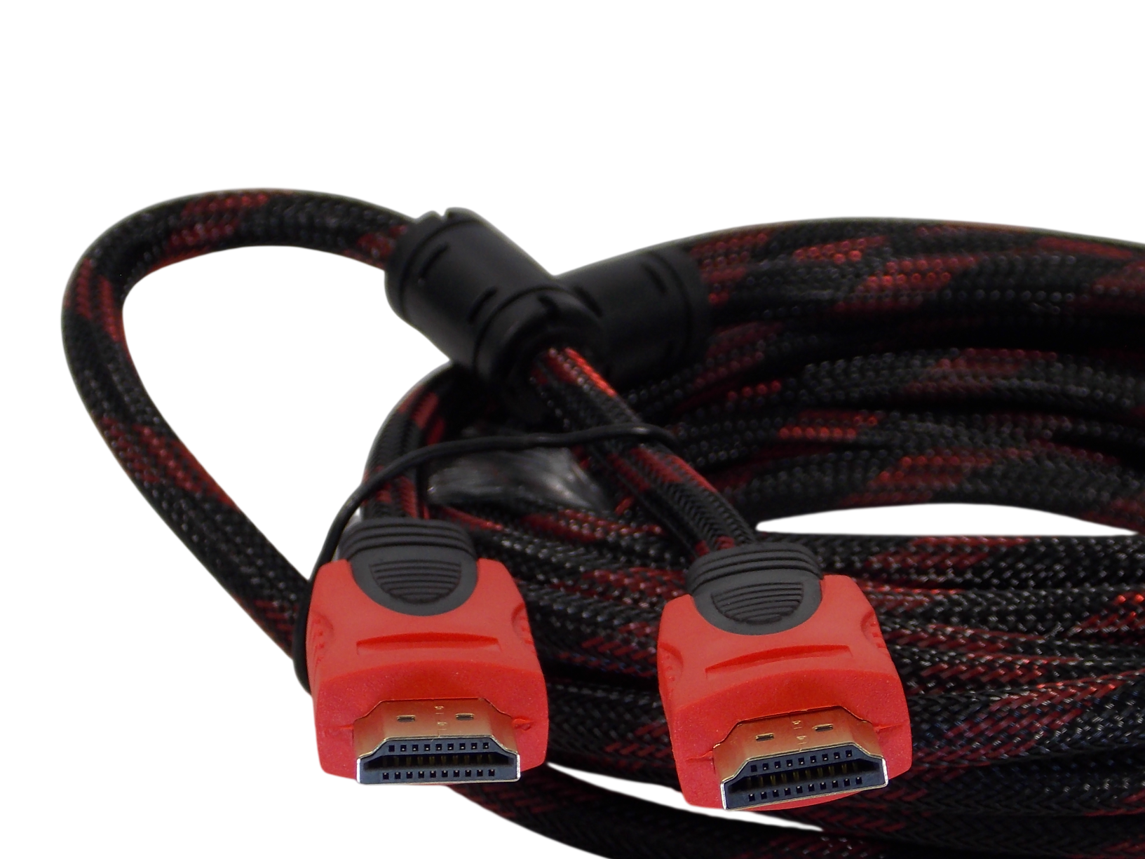 Шнур HDMI 14+1pin на HDMI 14+1pin / 5 метров / нейлоновая оплетка