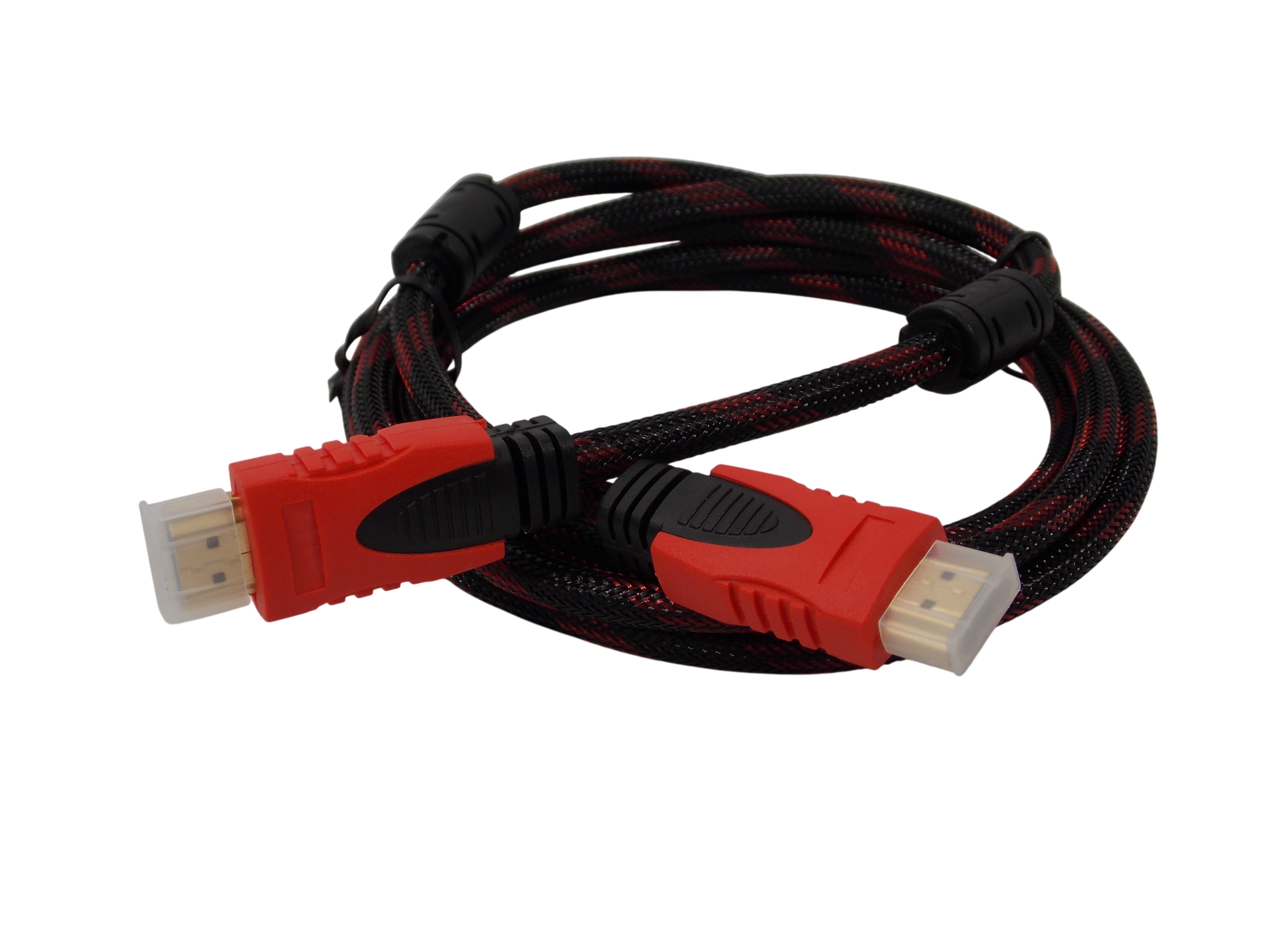 Шнур HDMI 14+1pin на HDMI 14+1pin / 2 метра / нейлоновая оплетка