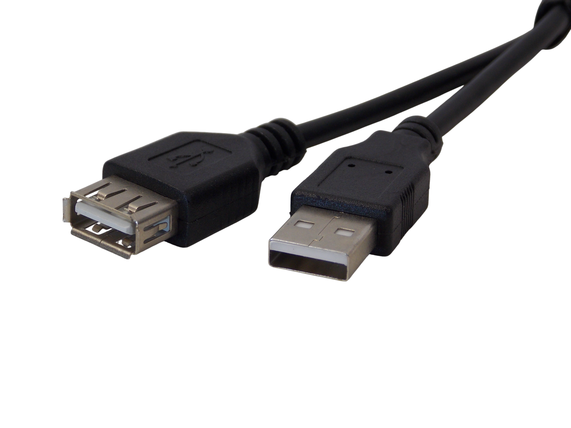Шнур USB - AM на USB - AF / 3 метра / черный