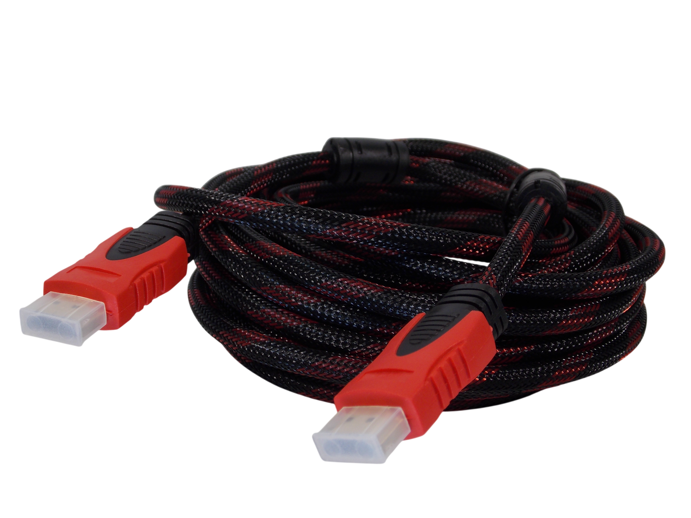 Шнур HDMI 14+1pin на HDMI 14+1pin / 5 метров / нейлоновая оплетка