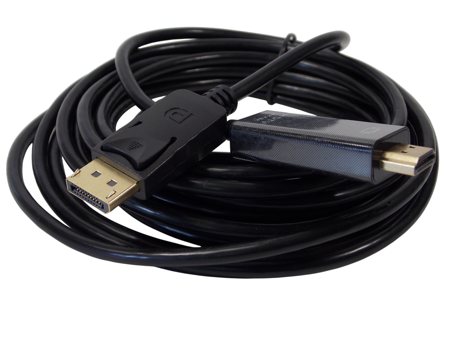 Шнур DisplayPort на HDMI / 5 метров / черный