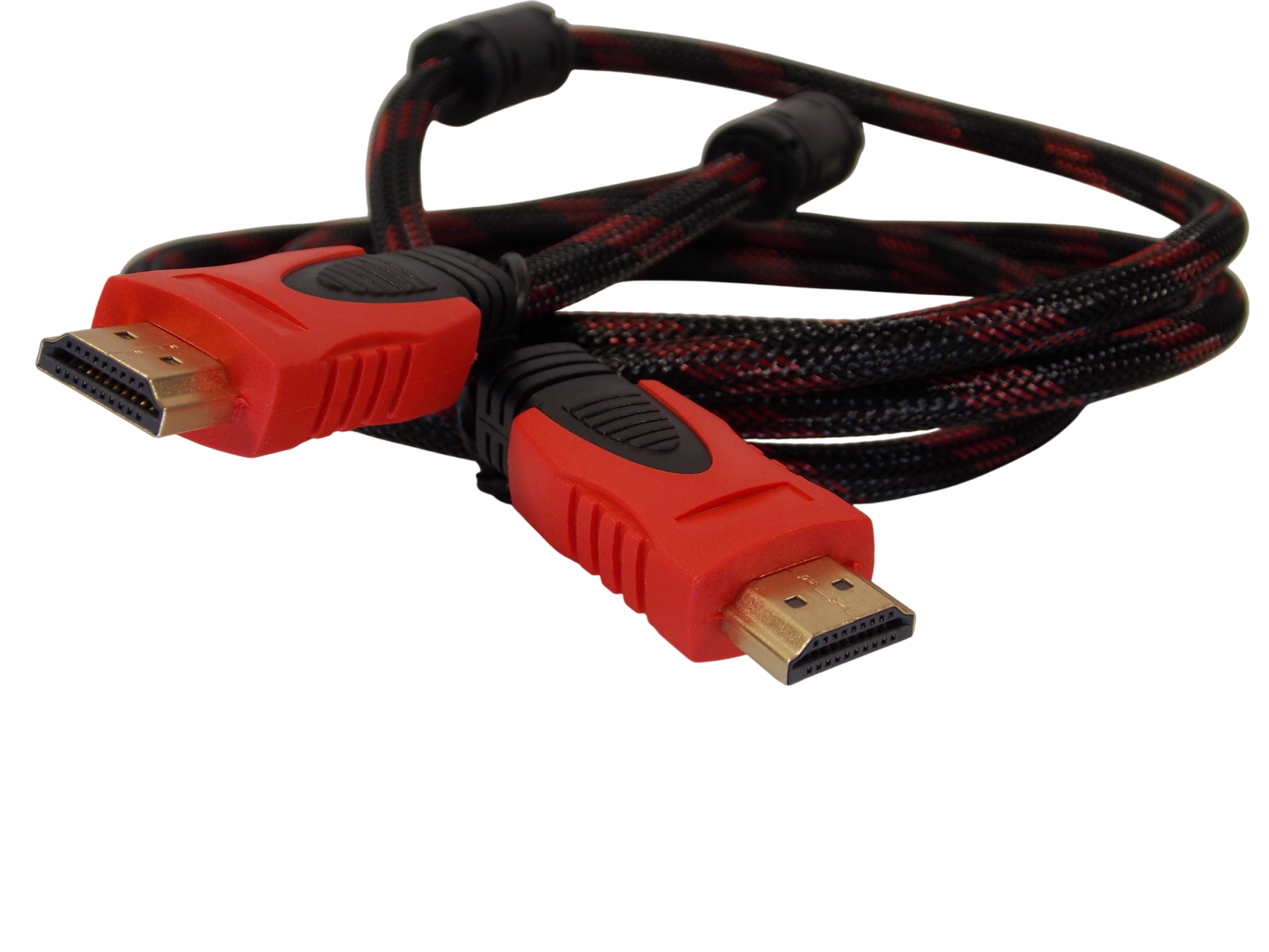 Шнур HDMI 14+1pin на HDMI 14+1pin / 2 метра / нейлоновая оплетка